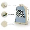 QMNBTES Checkered Flag Racing Drawstring Gift Bags 8PCS Muslin Bags Drawstring Bags Muslin Bags Fabric Gift Bags Small Drawstring Bags Cloth Gift Bags Gift Wrap Bags Drawstring Gift Pouch view 3