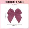 PATIKIL 1 Inch Mini Ribbon Bow 50 Pcs Satin Fabric Ribbon Flower Bows Appliques for DIY Craft Sewing Wedding Party Decoration, Dark Purple view 2