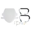 JTLB 10cm Elevated Raised Toilet Seat with Lid Removable Padded Arms White view 1
