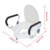JTLB 10cm Elevated Raised Toilet Seat with Lid Removable Padded Arms White view 2