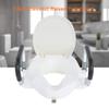 JTLB 10cm Elevated Raised Toilet Seat with Lid Removable Padded Arms White view 3