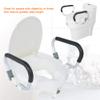 JTLB 10cm Elevated Raised Toilet Seat with Lid Removable Padded Arms White view 4