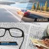 2 PACK Unbreakable Bifocal Reading Sunglasses for Men, Wrap Around Sun Reader Heavy Duty Temple UV400 Outdoor Sports Driving Finshing (Black & Grey +2.5) view 4