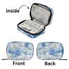 Pill Box 7 Day with Zipper Travel Pill Organizer Vitamin Supplement Medicine Holder for Family Business Camping White Lily Blue Roses Hummingbird White Snow view 4