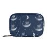 Pill Box 7 Day with Zipper Travel Pill Organizer Vitamin Supplement Medicine Holder for Family Business Camping Raccoon Moon Stars Dark Blue view 1