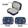 Pill Box 7 Day with Zipper Travel Pill Organizer Vitamin Supplement Medicine Holder for Family Business Camping Raccoon Moon Stars Dark Blue view 4
