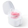 JMU Denture Bath Case with Strainer Basket Soaking Cup & Mouthguard Storage Container (White) view 1