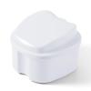 JMU Denture Bath Case with Strainer Basket Soaking Cup & Mouthguard Storage Container (White) view 2