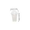 Healvian 100pcs Plastic Cups with Dome Lids Disposable Leakproof for Iced Drinks Smoothies Bubble Tea Milkshakes view 2