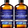SOULSATION Icelandic Cod Liver Oil Liquid, Lemon (16oz - Pack of 2) - Vitamins A & D, EPA & DHA - Helps Vision, Skin Membranes & Immune Function - MSC Certified, Non-GMO view 1