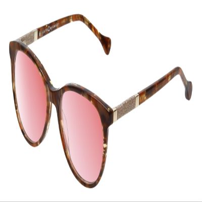 Calabria Evelyn Pink Tint FL-41 Reading Glasses +2.75 Brown Marble Glitter Women Blue Light Sensitivity FL41 Readers