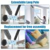 6 Pcs Cleaning Duster Kit with Extension Long Handle, Bendable Feather Duster Detachable Gap Duster Cleaner, Replaceable Dusters Washable Chenille Microfiber High Duster for Ceiling Fan Cobweb Blinds view 4