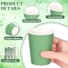 100 Pack Gradient Sage Green Paper Cups, 9oz Green Party Cups Disposable Baby Shower Paper Cup, Drinking Cup for Wedding Birthday Woodland Baby & Bridal Shower Picnic Barbecue Tea Party Supplies view 3