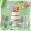 100 Pack Gradient Sage Green Paper Cups, 9oz Green Party Cups Disposable Baby Shower Paper Cup, Drinking Cup for Wedding Birthday Woodland Baby & Bridal Shower Picnic Barbecue Tea Party Supplies view 4
