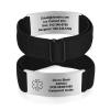 Wendy Made Custom Medical Alert Bracelet for Men - Engraved Stainless Steel ID Bracelet with Elastic Strap for Emergency, Allergy, Diabetes, Epilepsy, Durable & Comfortable (Black-Silver) view 1