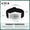 Wendy Made Custom Medical Alert Bracelet for Men - Engraved Stainless Steel ID Bracelet with Elastic Strap for Emergency, Allergy, Diabetes, Epilepsy, Durable & Comfortable (Black-Silver) view 2