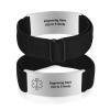 Wendy Made Custom Medical Alert Bracelet for Men - Engraved Stainless Steel ID Bracelet with Elastic Strap for Emergency, Allergy, Diabetes, Epilepsy, Durable & Comfortable (Black-Silver) view 3