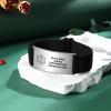 Wendy Made Custom Medical Alert Bracelet for Men - Engraved Stainless Steel ID Bracelet with Elastic Strap for Emergency, Allergy, Diabetes, Epilepsy, Durable & Comfortable (Black-Silver) view 4