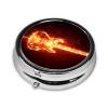 IYOVI Guitar fire Flames Printed Pill Box/Pill Case Portable Square Pill Box, Pill Case for Purse Pill Box Travel, 2.2x1.6in view 2
