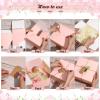 Teenyyou 80 Pcs Bridesmaid Proposal Gifts Bridesmaid Gift Box Set Maid of Honor Box Include Glass Cup Candle Cards Scrunchies Hair Knotted Bracelets Hand Cream Diamond Pens (Pink) view 4