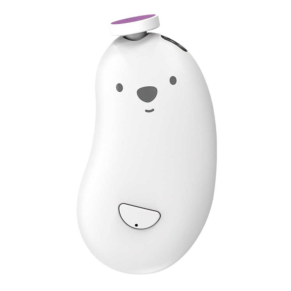 Akozon Electric Baby Nail Grinder with 6 Grinding Heads Safe USB Charging Baby Nail File for Easy Nail Care (White)