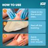 20 CT Silicone Foam Dressing 4x4, 3x3, 2x2 - Sterile Silicone Bandages for Wounds - Adhesive Pressure Sore Bed SOR Bandages - Square Dressing for Wounds and Injury Care by Livaclean Health view 3