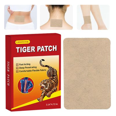 (100pcs) Tiger Patches Chinese Red Tiger Natural Herbal Hot Patches for Back, Shoulder, Knee, Joint, and Muscle Support Maximum Strength Patch