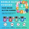 Blue Edible Glitter for Cocktails 5g Luster Dust Edible Food-Grade Glimmer Powder for Drink Desserts,Wine , Beverages, Candy,Cakes, Strawberries, Cookies, Fondant, Home Bakery Restaurant Vegan (0.18 oz ) view 4
