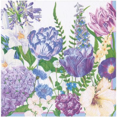 Caspari Shades Of Blue Dinner Napkins - 20 Dinner Napkins per Pack, 4 PACKS