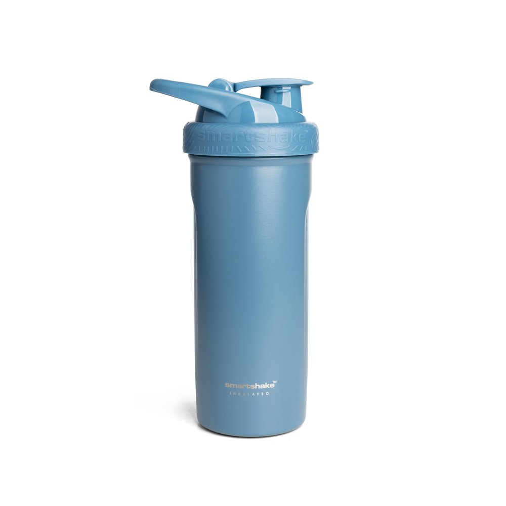 Smartshake Insulated Stainless Steel Blender Shaker Cup for Protein Mixes, Shakes and Pre Workout 750ml 25oz Double-Walled Vacuum Insulated Water Bottle for Cold Drinks BPA-Free (Faded Blue)