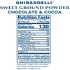 Ghirardelli Chocolate & Cocoa Sweet Ground Powder, 10lb with Barista Spoon view 2