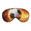 Soccer Flame Sleep Mask Soft Comfortable Eye Mask with Adjustable Strap Eye Cover Eye Shade for Men Women Work Travel view 1
