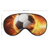 Soccer Flame Sleep Mask Soft Comfortable Eye Mask with Adjustable Strap Eye Cover Eye Shade for Men Women Work Travel view 2