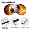 Soccer Flame Sleep Mask Soft Comfortable Eye Mask with Adjustable Strap Eye Cover Eye Shade for Men Women Work Travel view 3