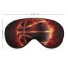 Basketball in Fire Sleep Mask Soft Comfortable Eye Mask with Adjustable Strap Eye Cover Eye Shade for Men Women Work Travel view 2