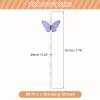 uxcell 80Pcs Butterfly Stripe Paper Straws, Drinking Straws Cake Decorations for Wedding Birthday Party Supplies, Purple view 2