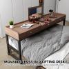 DSEWTEZXI Home Rolling Drawers Bed Table with Wheels, Mobile Bedroom Bed Desk with Storage Compartment and Mirror, Laptop overbed Table, Over The Bed Working Table, Can be Used as Study Table. view 3