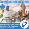 Geiserailie 120 Pcs Food Service Blue Detectable Bandage Woven Fingertip Waterproof Flexible Bandages Non-Stick Pad Latex Free Catering First Aid Kit Wound Care and Protection (2" X 3",Rectangle) view 3