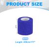 PATIKIL Self Adhesive Bandage Wrap 177" x 2", 50 Pcs Elastic Self Adherent Self Breathable Wrap Tape for Sport Stretch Athletic Wrist Ankle Outdoor Tape, Dark Blue view 2