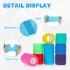 PATIKIL Self Adhesive Bandage Wrap 177" x 2", 50 Pcs Elastic Self Adherent Self Breathable Wrap Tape for Sport Stretch Athletic Wrist Ankle Outdoor Tape, Dark Blue view 3