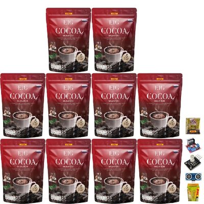 25 Sachets/Pack (375 Grams) EIGCocoa Signature Cocoa Delicious Intense Much Mellow Roasted Fruit Snack Set 10 By Beautygoodshop [Get Free For You Beauty Gifts]