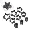 uxcell Leather Star Shape Punch Cutter Set 9 Sizes Leather Hollow Cutter Kit Durable Punch Die Kit Carbon Steel Leather Tool for Canvas Strap Belt Leathercraft Working 9pcs view 1