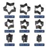 uxcell Leather Star Shape Punch Cutter Set 9 Sizes Leather Hollow Cutter Kit Durable Punch Die Kit Carbon Steel Leather Tool for Canvas Strap Belt Leathercraft Working 9pcs view 2