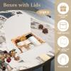 10 Pack Gift Boxes with Lids, 10.6x7.9x3.2 Inch Birthday Gift Boxes for Presents with Ribbon, Bridesmaid Proposal Box, Collapsible Boxes for Wrapping Gifts, Decorative Gift Wrap Box for Wedding Party (White) view 2
