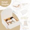 10 Pack Gift Boxes with Lids, 10.6x7.9x3.2 Inch Birthday Gift Boxes for Presents with Ribbon, Bridesmaid Proposal Box, Collapsible Boxes for Wrapping Gifts, Decorative Gift Wrap Box for Wedding Party (White) view 3