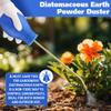 2 Pack Diatomaceous Earth Powder Duster, 8OZ Garden Powder Applicator Dispenser with Long Metal Tube, Bulb Duster Sprayer for Home Organic Gardening Agricultural Supply(Blue) view 2