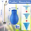 2 Pack Diatomaceous Earth Powder Duster, 8OZ Garden Powder Applicator Dispenser with Long Metal Tube, Bulb Duster Sprayer for Home Organic Gardening Agricultural Supply(Blue) view 3