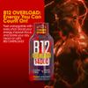 B12 Overload Extra Strength Energy Shot Pomegranate 260mg Caffeine, 14000% B12, Electrolytes Energy & Vitality Support Zero Sugar No Calories Vegan, Kosher, Gluten-Free 1.93 fl oz, 12-Pack view 4