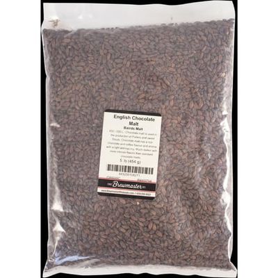 5LB Rich Darkness CHOCOLATE MALT Bairds Drum Roasted British 450-550L Malt - 5 Pounds Uncrushed Grain GR600E
