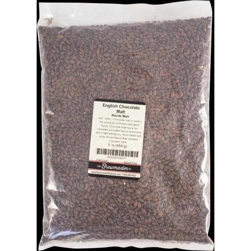 5LB Rich Darkness CHOCOLATE MALT Bairds Drum Roasted British 450-550L Malt - 5 Pounds Uncrushed Grain GR600E